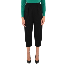 Black Premium By EMP Pantalone Nero In Cotone Con Risvolto – Vita Media, Bootcut