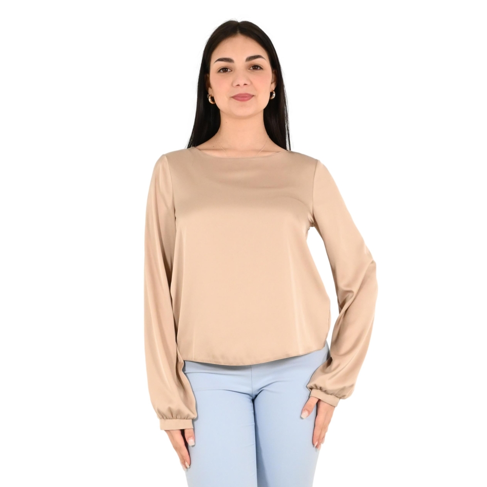 rinascimento blusa donna tortora beige CFC0127898003