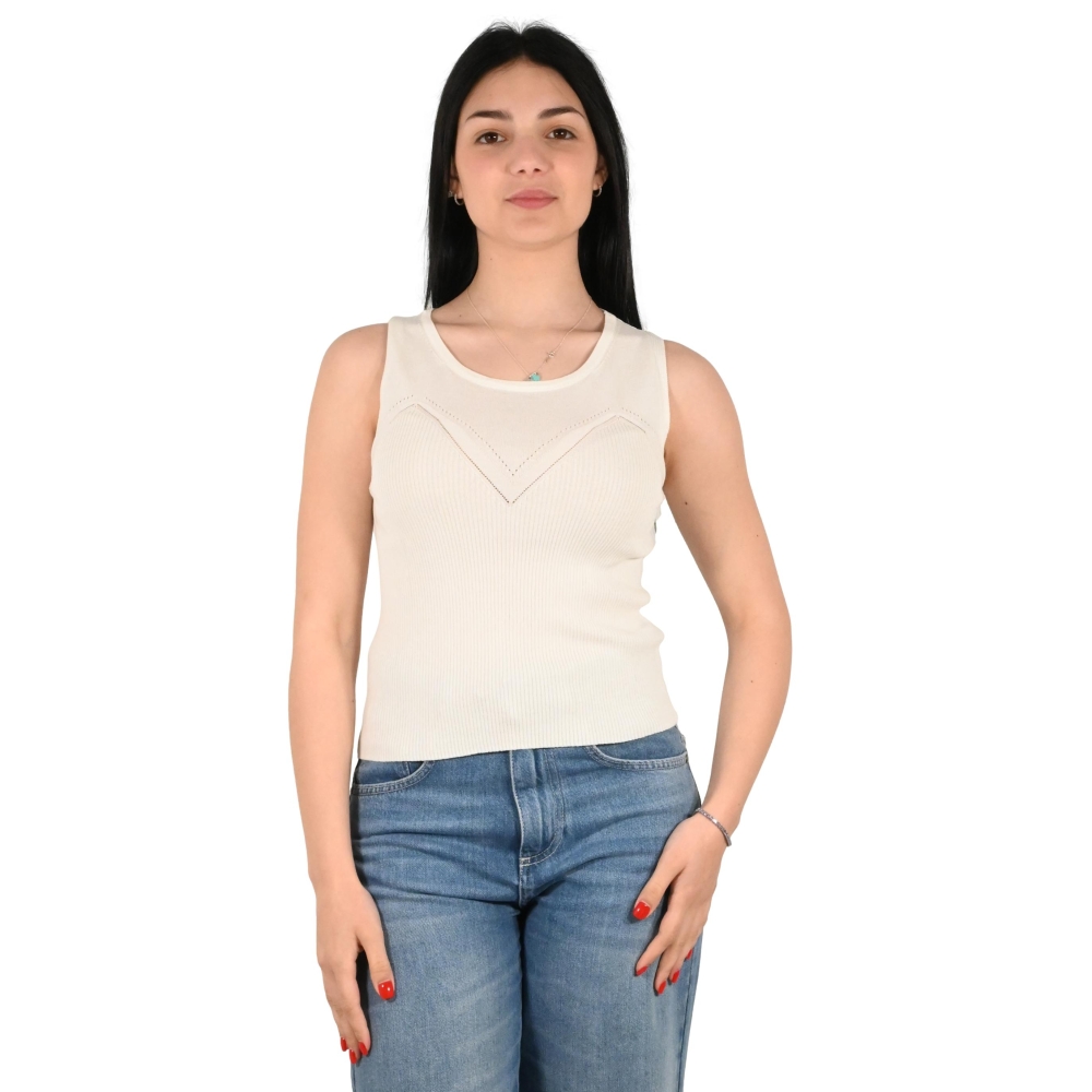 lili sidonio top donna off white LAL237EP