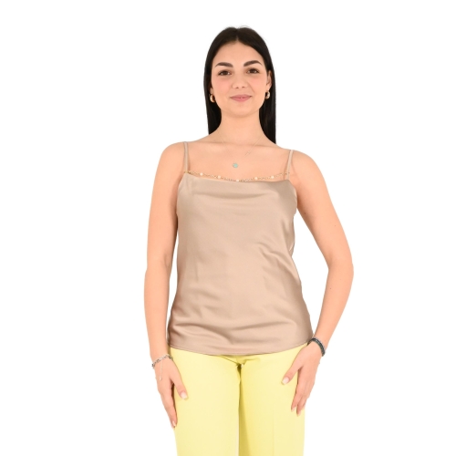 rinascimento top donna tortora beige CFC0020268002