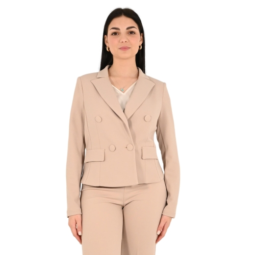 rinascimento giacca donna tortora beige CFC0127896003