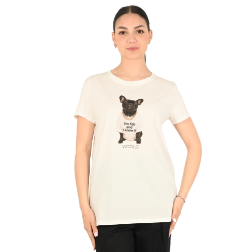 vicolo t-shirt donna naturale RAB0869