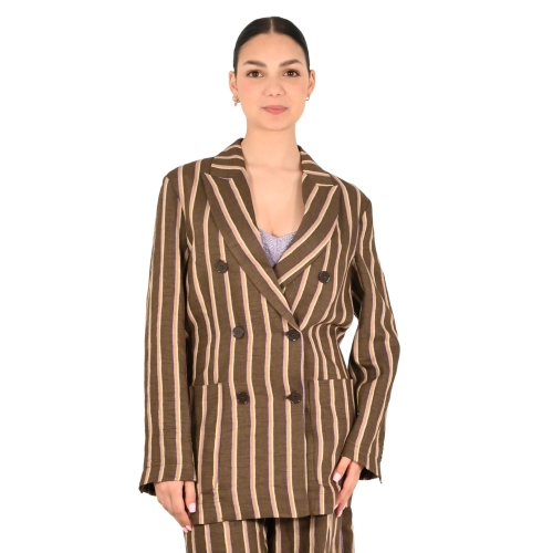 vicolo giacca donna moro viola TAB2333
