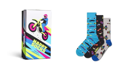 Happy Socks Jingle Smiley – Calzini Unisex In Cotone Pettinato, Set Regalo Natalizio Con Pallina - 2