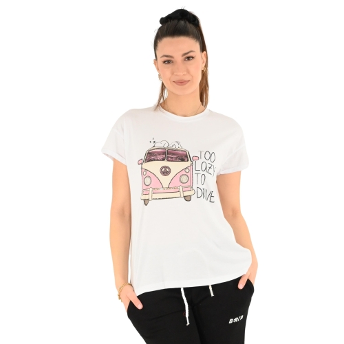 tensione in t-shirt donna bianco 24M1798