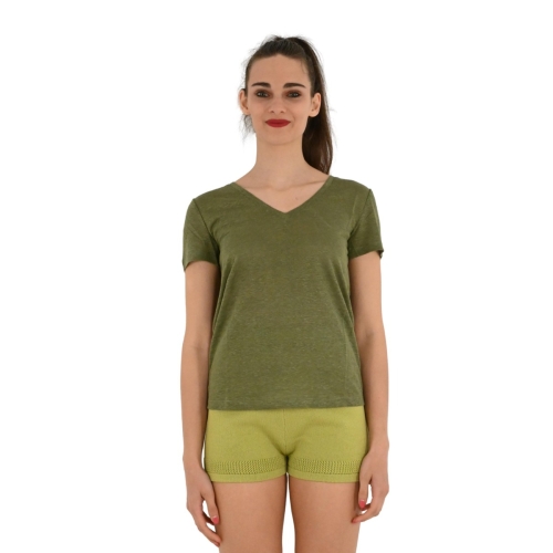 artlove t-shirt donna verde oliva 66003