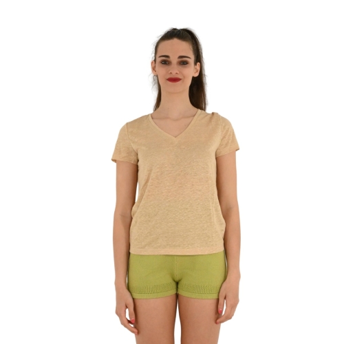artlove t-shirt donna beige 66003