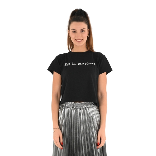 tensione in t-shirt donna nero AT0124