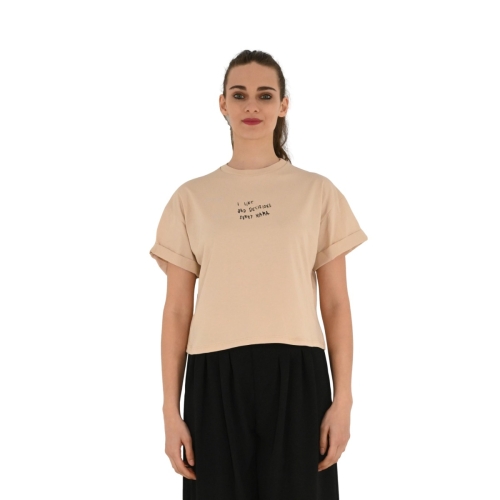 the lulù t-shirt donna beige TLL5888