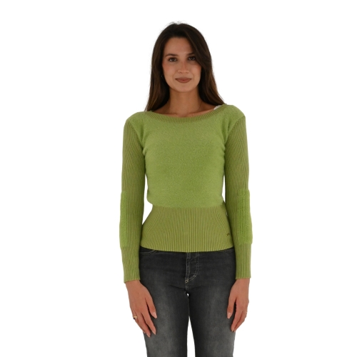 soya knits maglia donna verde SK 2466