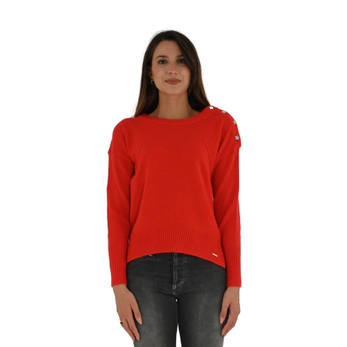 soya knits maglia donna rosso SK 2471