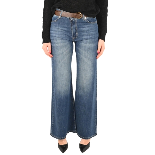 tensione in jeans donna denim scuro P399CT-628-REX