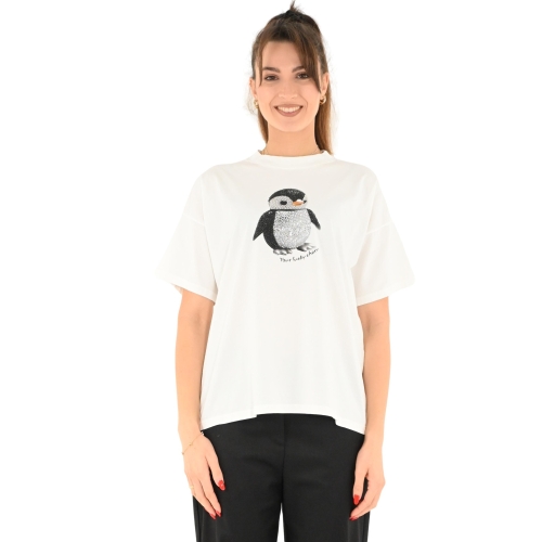 vicolo t-shirt donna panna RR0151