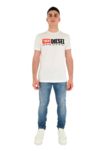diesel t-shirt uomo bianco T-DIEGOR-DIV
