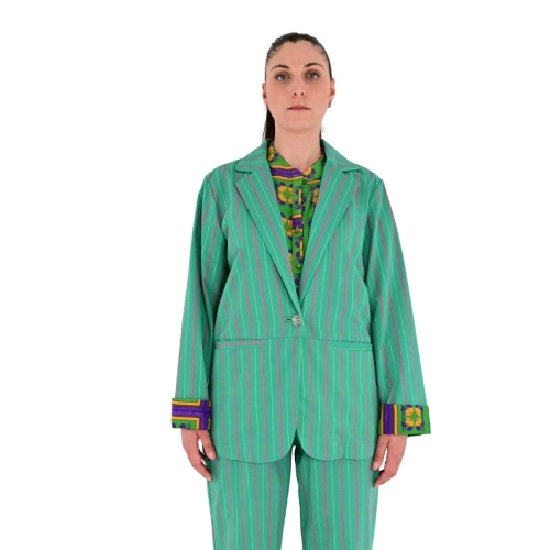 wu'side giacca donna verde fuxia 22162