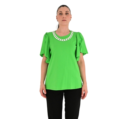 jhenit milano t-shirt donna verde TS 468/F1