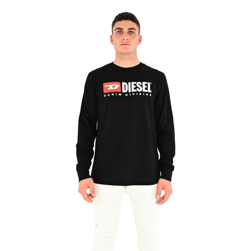 diesel t-shirt uomo nero T-JUST-LS-DIV