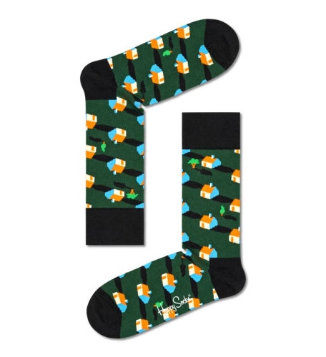 happy socks calzini donna nero verde NEIGHBOURS SOCK/D