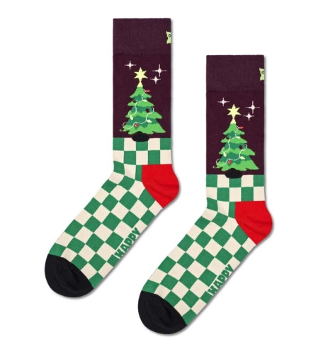 happy socks calzini donna marrone CHRISTMAS TREE/D