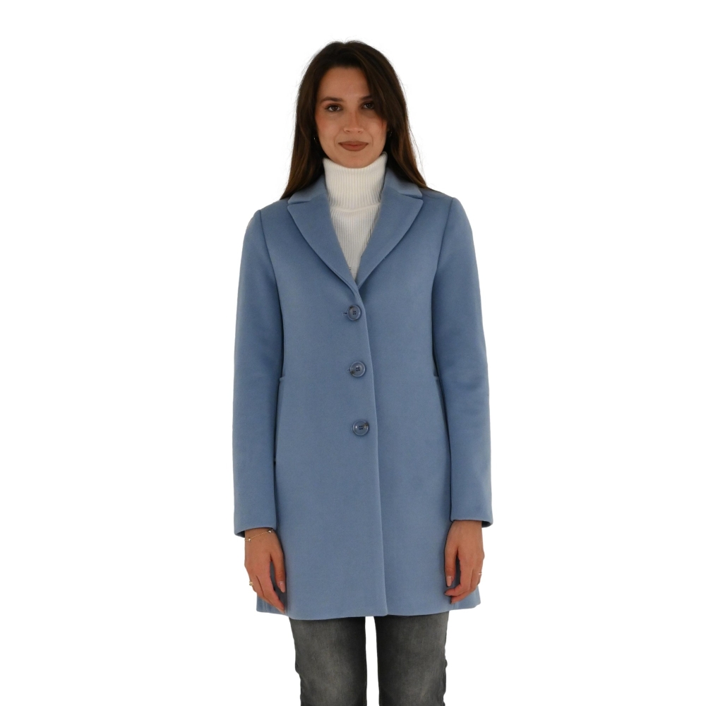 please cappotto donna azzurro K493ONATAS