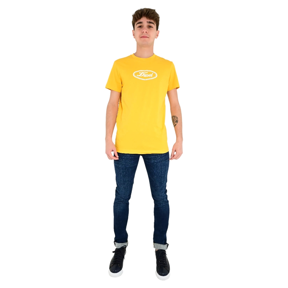 diesel t-shirt uomo giallo T-DIEGOR-C14