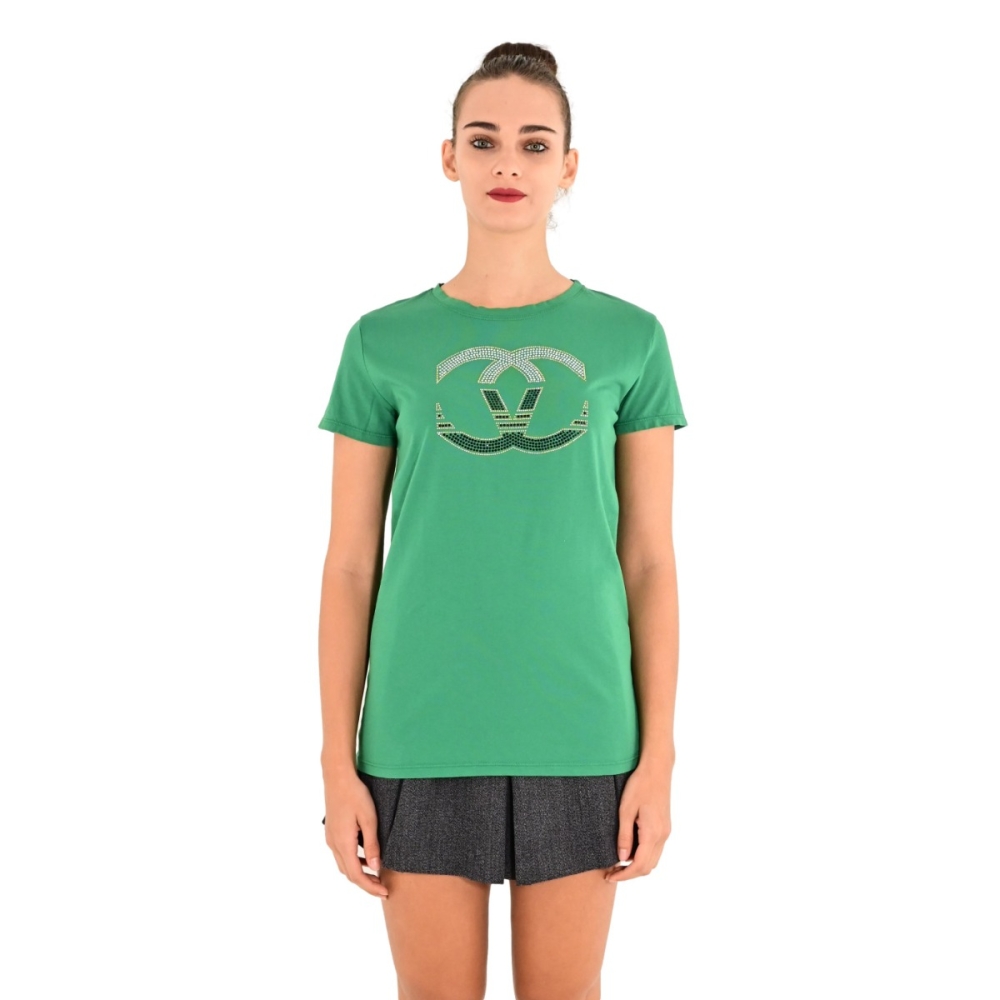 vicolo t-shirt donna verde RZ0005