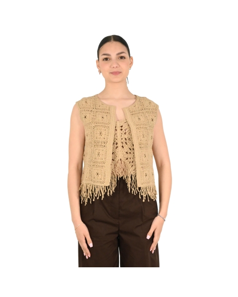 vicolo gilet donna deserto 5AB5026