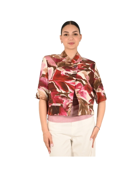 vicolo giacca donna moro fuxia TAB2099